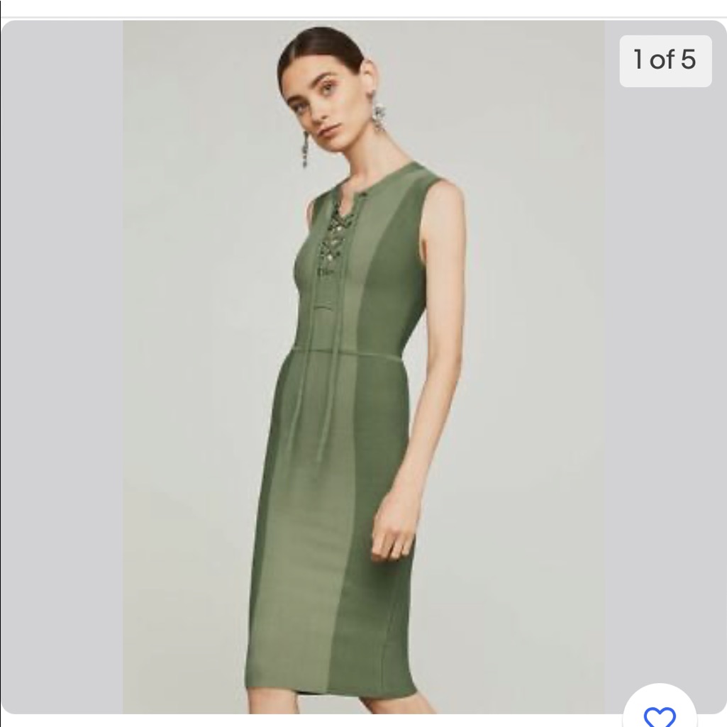 Bcbgmaxazria Knit Bodycon Dress Earth Green Com